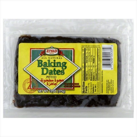 Ziyad Dates Baking Pitted 13 Oz Pack Of 6 by Ziyad