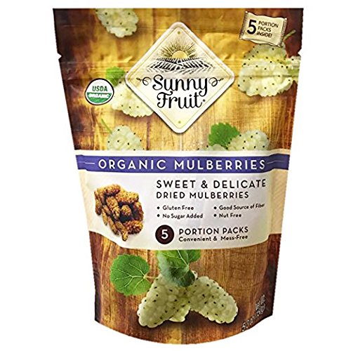 Sunny Fruit Sweet &amp Delicate Organic Dried Mulberries 5.3 oz 18 Pack (Full Case) Save More