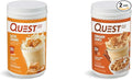 Quest Nutrition Salted Caramel Protein Powder 26g Protein 1g Sugar Low Carb Gluten Free 1.6 Pounds 24 Servings &amp Cinnamon Crunch Protein Powder 20g Protein 2g Net Carb 1g Sugar