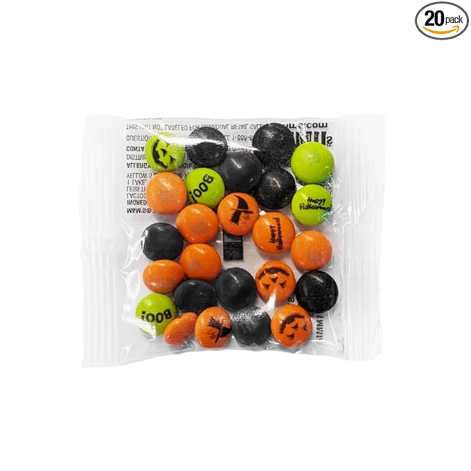 M&ampM'S Milk Chocolate Halloween Party Favors (20 pack) Perfect for Halloween Parties Trick or Treat and Halloween Decorations