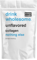 drink wholesome Unflavored Collagen Protein Powder for Sensitive Stomachs | Minimally-Processed Whole-Food Protein | Additive-Free Dairy-Free Gluten-Free | Low FODMAP