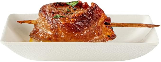 Restaurantware Pulp Safe No PFAS Added 2.6 x 2.6 Inch Mini Square Plates 100 Disposable Plates - Home Compostable Microwavable And Freezable White Bagasse Plates For Hot And Cold Foods