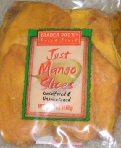 Trader Joe's Dried Fruit Just Mango Slices 6 Ounces (Pack of 8)