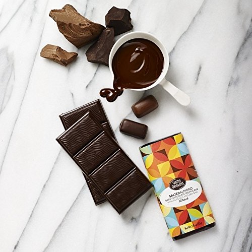 Seattle Chocolates Truffle Bar Salted Almond 2.5 Ounce (Pack of 12)