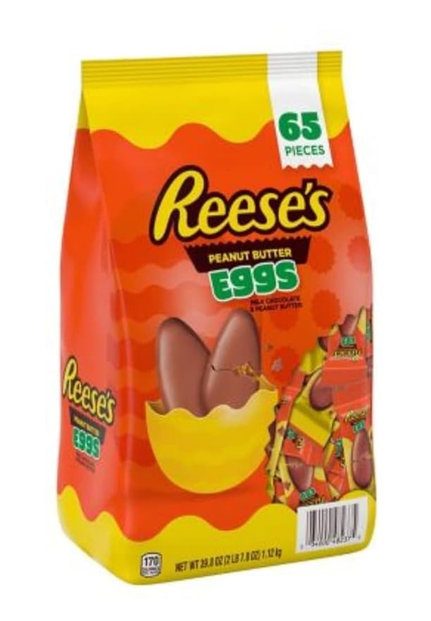 Reese Peanut Butter Eggs with Milk Chocolate - Big Bag - Delicious Classic Treats - Enough to Share with Friends and Family or to Keep to Yourself