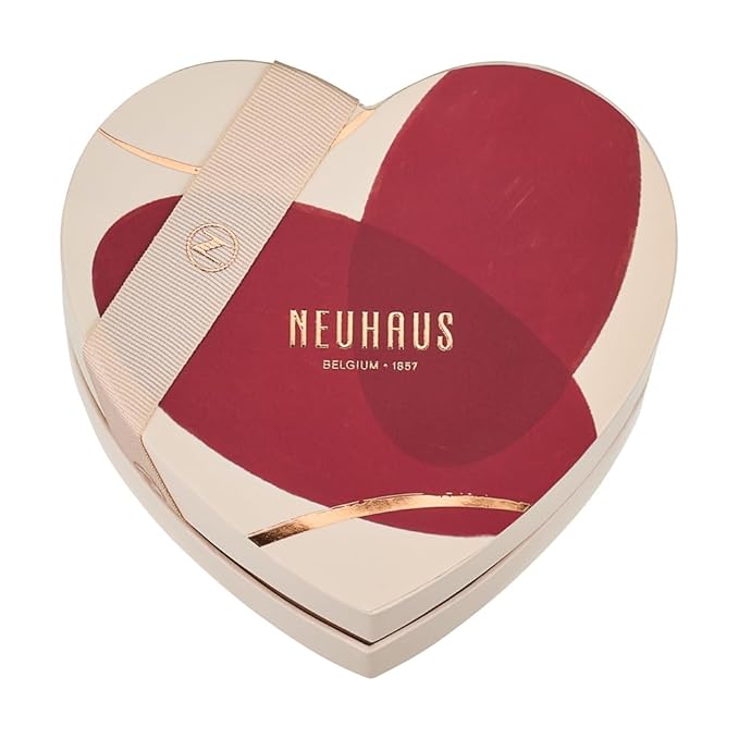 Neuhaus Belgian Chocolate Heart Gift Box – Small Heart-Shaped Assortment of 16 Belgian Pralines – Romantic Valentine’s Day Chocolate Gift