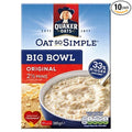 Quaker Oat So Simple Big Bowl Original Porridge - 10 x 39g (0.86lbs)