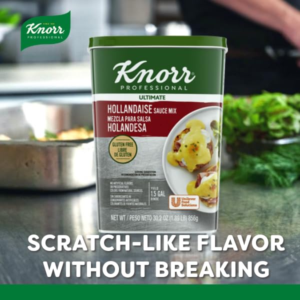 Knorr Professional Ultimate Hollandaise Sauce Mix Vegetarian Gluten Free No Artificial Flavors or Preservatives No added MSG 30.2 oz Pack of 4