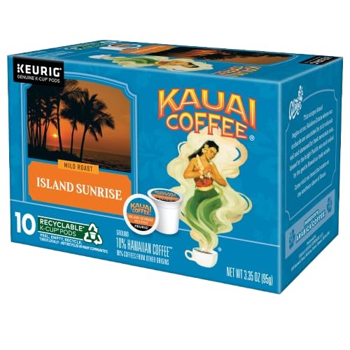 Kauai Coffee K-Cup Pods for Keurig Brewers – Arabica Coffee 10% Hawaiian – Mild Medium and Dark Roast Rich Smooth No Bitterness – Three Flavors 4 Packs of 10 Single Serve K-Cups