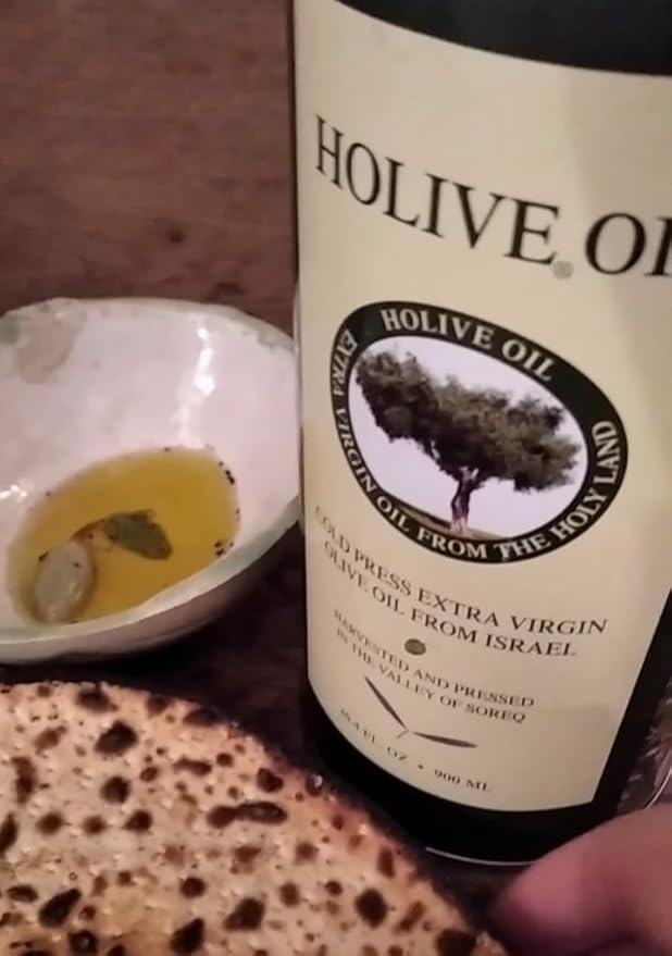 HOLIVE Olive Oil from Israel | Extra Virgin | First Cold Press &amp Early Harvest | Polyphenol Rich | Premium Low Acidity | Unprocessed EVOO from the Holy Land | Hand Harvest | Kosher 30.4 Fl Oz