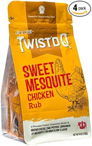 Twist'd Q - American Royal Mesquite Chicken Rub 6 ounce (Pack of 4)