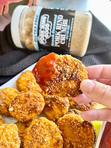 Pork King Good - Pork Rind Breadcrumbs - 2 Pack! Keto Friendly Paleo Gluten-Free Sugar Free Zero Carb Panko Substitute (Two 12 Oz Jars) (Ranch 2 Pack)