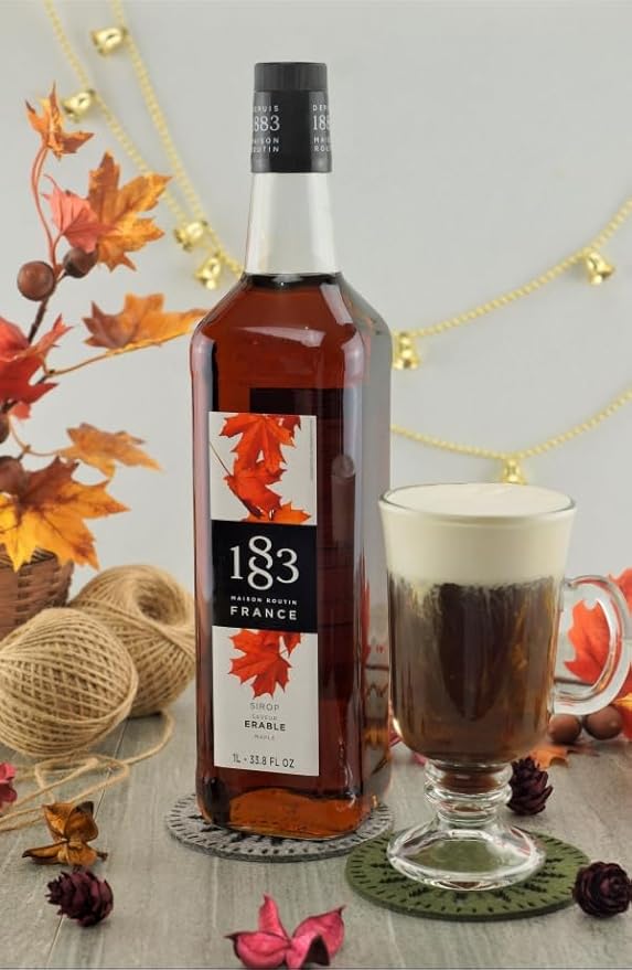 1883 Maple Syrup for Drinks Made in France 1 Liter Glass Bottle