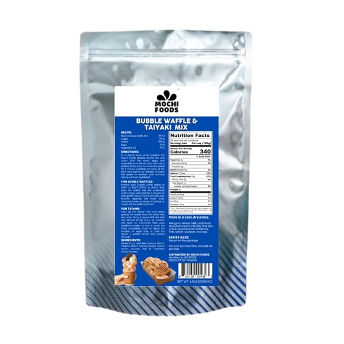 Original Bubble Waffle &amp Taiyaki Mix -4.5lbs - Vanilla Flavored - Authentic Bubble Waffle &amp Taiyaki Mix | Light and Fluffy | Easy DIY for Perfect Waffles Every Time | Customize Sweetness to Yo