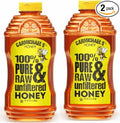 100% Pure &amp Raw Unfiltered Honey (Pack Of 2 Bottles) 16 oz.