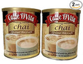 Caffe D'Vita Exotic Spiced Chai Tea Latte - Pack of 2 - Premium Instant 1 lb Mix - Plastic Coffee Measuring Scoop Included
