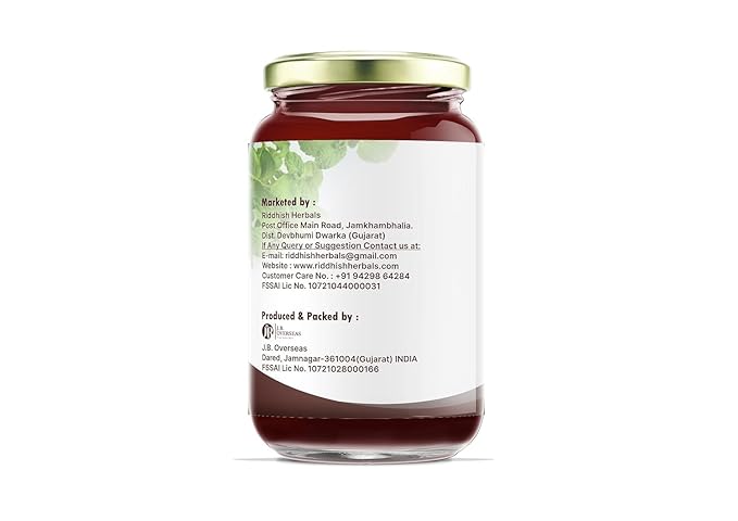 Riddhish Herbals Ajwain Raw Honey | 100% Natural Unprocessed Honey with Ajwain Nectar | Supports Digestion &amp Gut Health | No Added Sugar