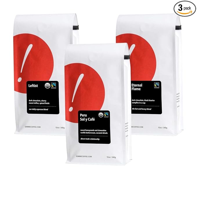 Bean Box Sampler - Roasted by Gimme! 3-Pack Whole Bean Coffee Gourmet Coffee