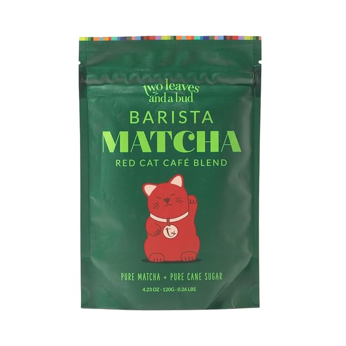 Two Leaves and a Bud Barista Matcha Sweetened Latte Blend (8 Servings) Japanese Matcha Green Tea Powder 1 Resealable Bag 120g (4.23oz)