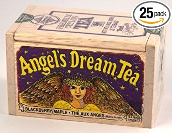 Angel's Dream Maple Blackberry Flavored Ceylon Tea 25 Bags in Decorative Wood Crate - SALE