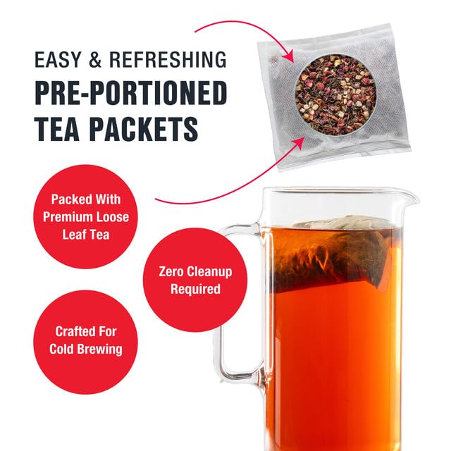 Tiesta Tea - Pineapple Sangria Cold Brew Loose Leaf Premium Low Caffeinated Iced Blend 10 Packets Brews One 64oz Pitcher