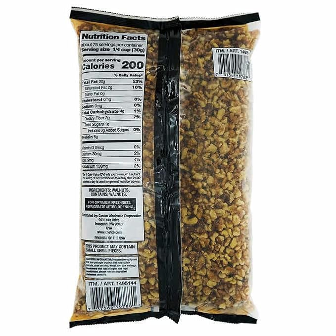 Generic Premium Quality Walnut Halves and Pieces Certified Kosher Sustainably Sourced and Grown in the USA Bulk Pack of 5 lbs (80 oz) - Ideal for Baking Snacking and Healthy Diet