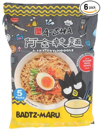 A-Sha Noodles Sesame 16.75 oz (Pack of 6)