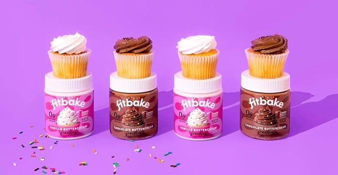 FitBake Yellow Cake Baking Mix and Chocolate Frosting | 0g to 2g Net Carbs Per Serving | Keto Friendly Low Carb Food | Naturally Sweetened Keto Snacks | Gluten Free Desserts | No Added Sugar