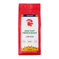 Puroast Low Acid Coffee Half Caff | Half Caff French Roast Ground | Dark Roast | High Antioxidants &amp High pH |No Bitter Aftertaste | Reduced Heartburn &amp GERD | Suitable for Cold Brew - 2.2 LB