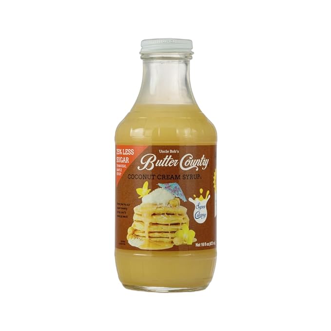 Butter Country Buttermilk Syrup 2-flavor pack: Coconut Cream and Maple | 16 Oz each