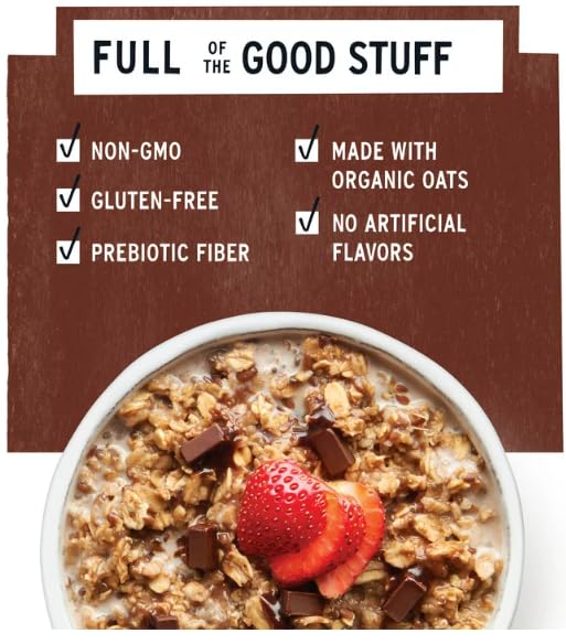 Purely Elizabeth Organic Oats Instant Oatmeal 1.76 oz Cup + King Combos QR Code Mixed pack with (Seasonal (Chocolate (12 count))