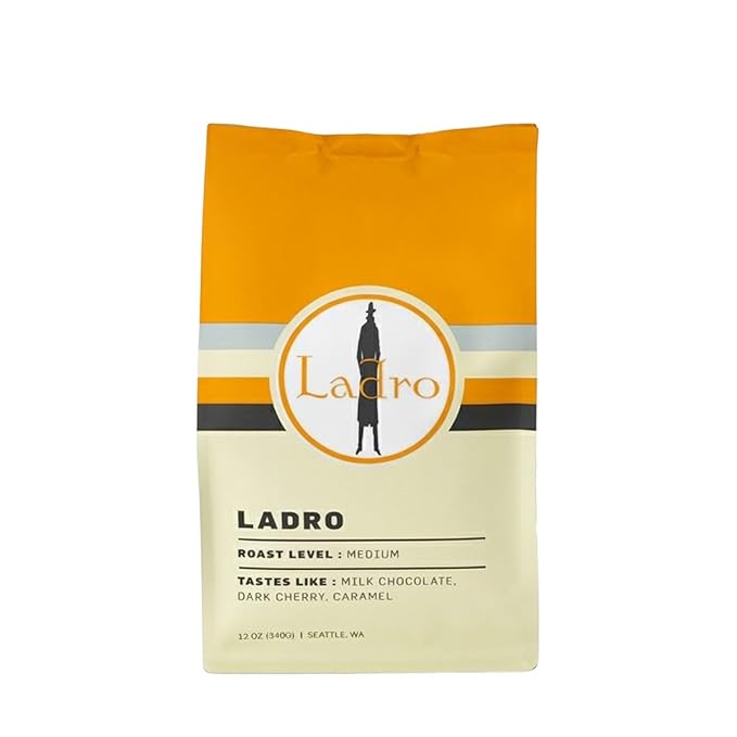 Ladro Espresso - Roasted by Ladro Roasting - Freshly Ground Coffee - 12 Ounce Bag