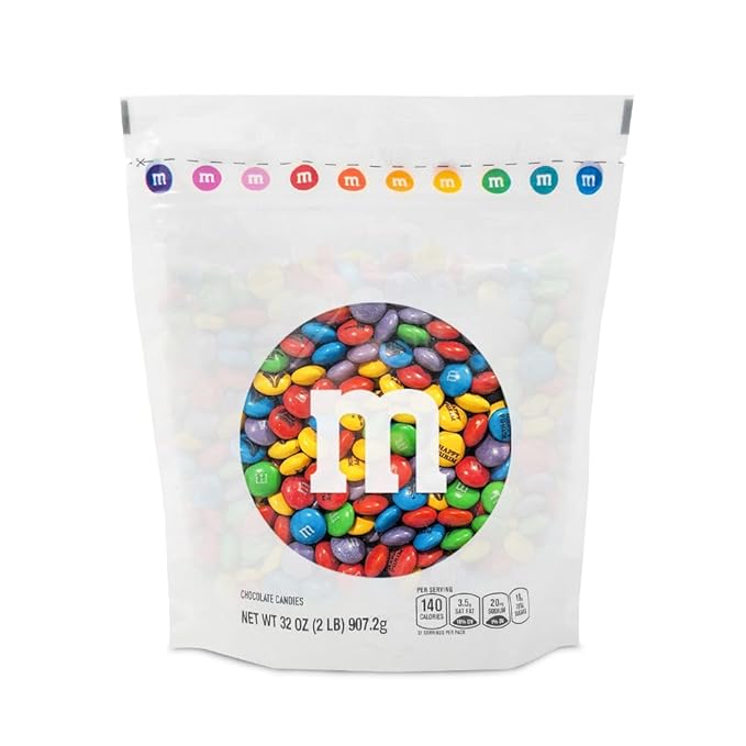 M&ampM’S WORLD Purim Milk Chocolate Candies 2 Pounds of Colorful M&ampM’S Printed With Celebratory Purim Themed Images Kosher Certified Resealable Pack for Parades Celebrations DIY Favors &amp