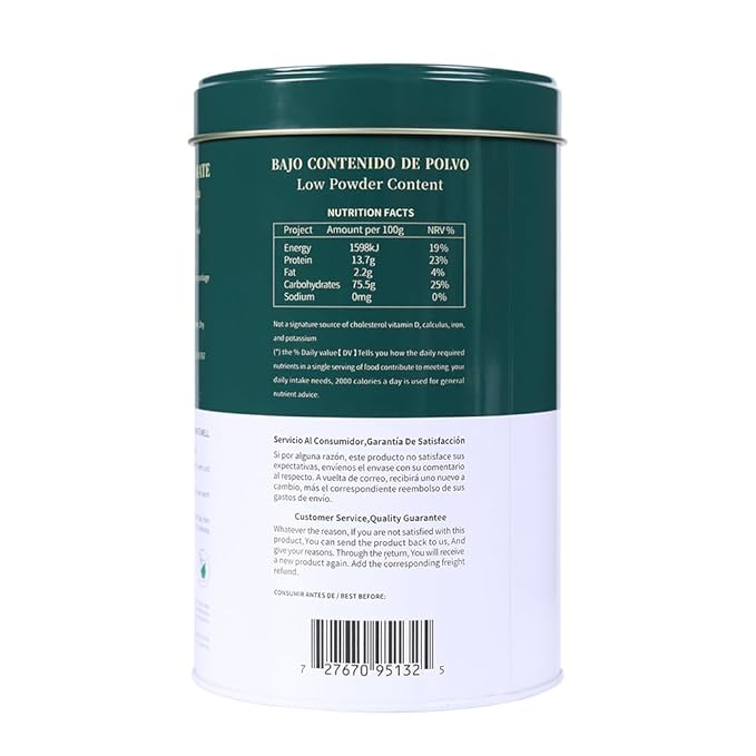 Yerba Mate CUOPRU Traditional Argentinian Mate Tea Low Tea Powder Original Leaves without Stems Included Portable Storage Container(Green Traditional)