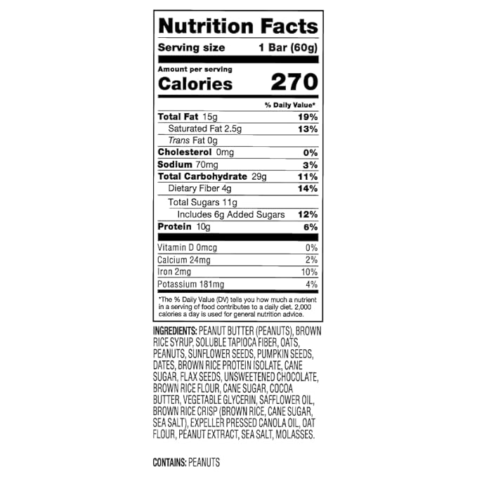 PROBAR - GO Energy Bars - Peanut Butter Chocolate Chip - Gluten-Free Non-GMO Whole-Food Ingredient Snack Bars (12 Count)