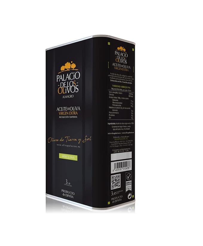 PALACIO DE LOS OLIVOS - Spanish Extra Virgin Olive Oil (Arbequina Variety) - 3 Litre Tin