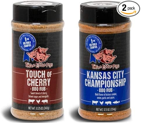 Three Little Pigs Combo Pack - Touch of Cherry (12.25 oz) - Kansas City Championship (12.5 oz) - 2 Pack - Large Size