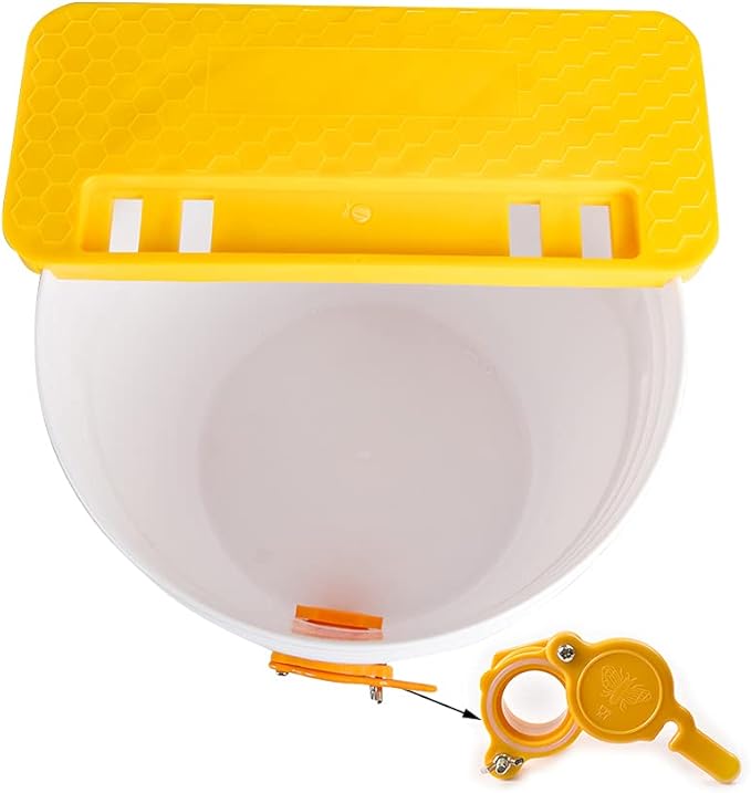 5 Gallon Plastic Honey Bucket Kit - 10pcs Honey Harvesting Tool Set with Gate Valve Filter &amp Beekeeping Supplies | Home Apiary Harvesting Equipment