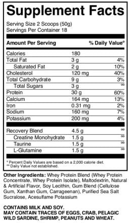 Equate Smooth Vanilla Whey Protein 2lbs