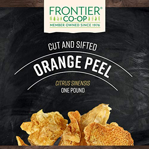 Frontier Co-op Orange Peel Cut and Sifted 1/4 Inch Bulk Bag Kosher | 16 Ounce (Pack of 1)