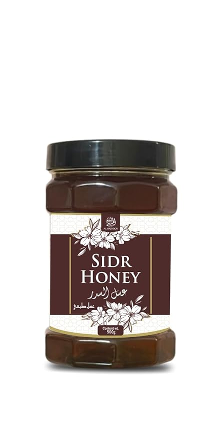 AL MASNOON Sidr Honey Natural Raw 500g pack of 1 / Fresh And Natural With Alot of Benefits