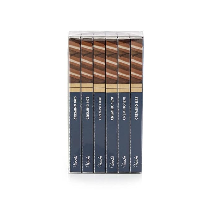 Venchi - Bundle of 6 Cremino 1878 Bar - with Milk Chocolate Gianduja Piedmont Hazelnuts 21.16oz - 3.88oz each bar - Gluten Free - Family Pack