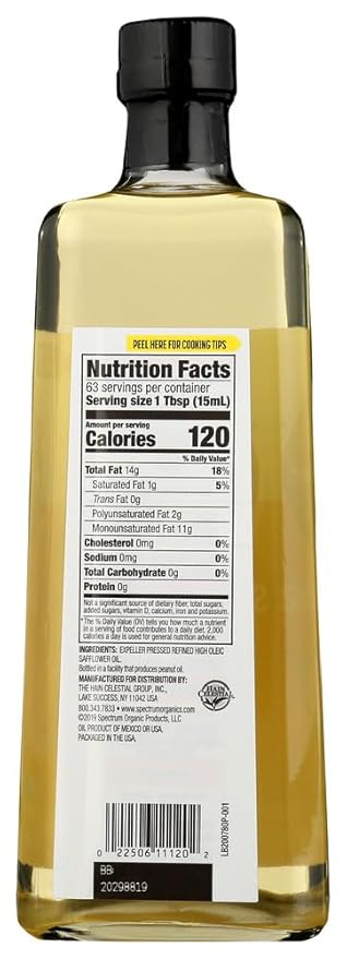 Spectrum Naturals High Heat Safflower Oil -- 32 fl oz - 2 pc