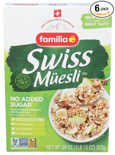 Familia Swiss Cereal Muesli No Sugar Added 29 oz (Pack of 6)