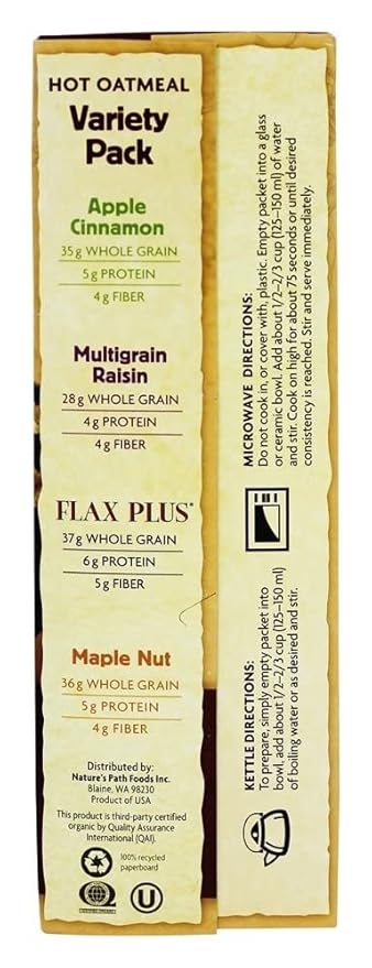 Natures Path Cereal Hot Vrty Organic 8 Count 14 Ounce