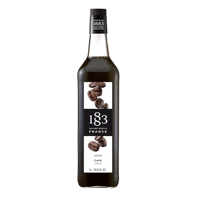 1883 Coffee Syrup for Drinks Made in France 1 Liter Glass Bottle