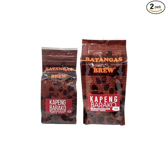 Batangas Brew Kapeng Barako Whole Beans 300g and Kapeng Barako Regular Grind 500g Best Coffee from the Philippines