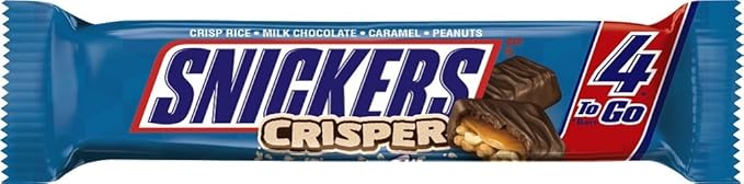SNICKERS Crisper Sharing Size Chocolate Candy Bars 2.83-Ounce Bar 18-Count Box