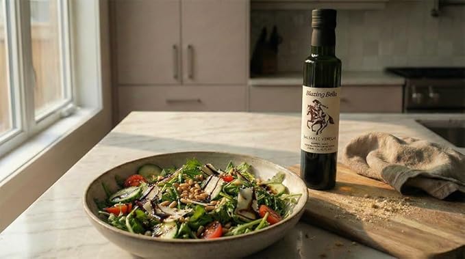Blazing Bella Barrel Aged Balsamic Vinegar of Modena Italy – Thick Rich &amp Naturally Sweet – Premium Traditional Italian Balsamic – 8.45 fl oz (250ml)