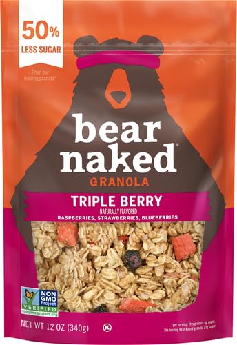 Bear Naked Triple Berry Fit Granola - Non-GMO Kosher Vegan - 12 Oz (Pack of 6)